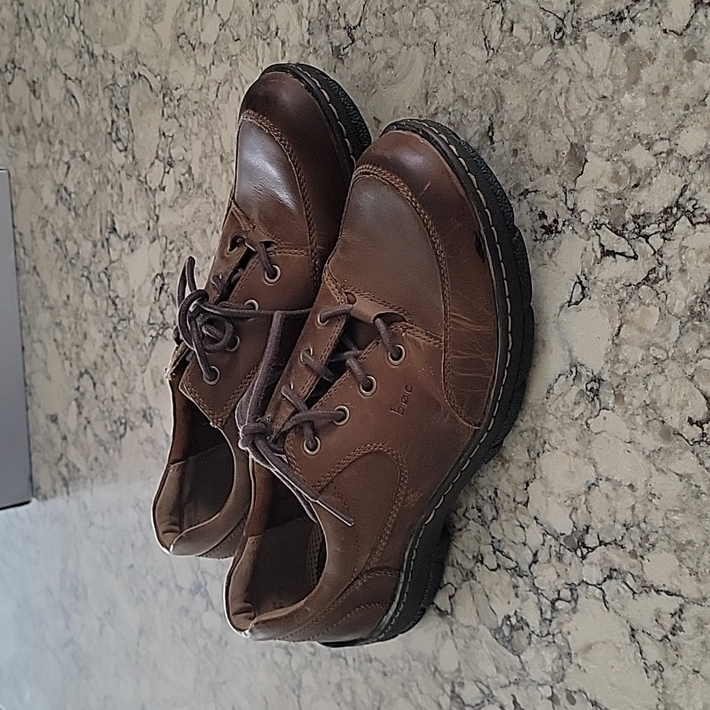 B.O.C. Men's Kirby Brown Leather Casual Shoes 10.5 W New